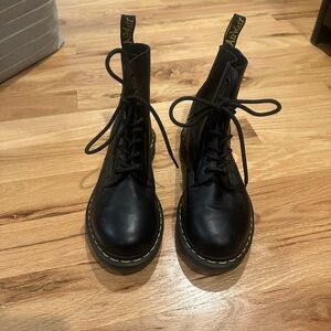 Dr. Martens Black Suede Lace-Up Boots